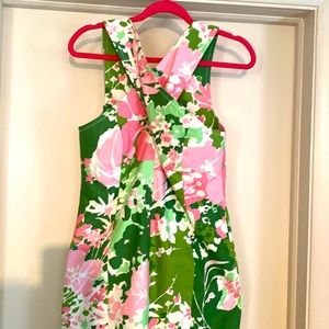 Talbots Cotton Pique cross cross tank dress/ size 8p